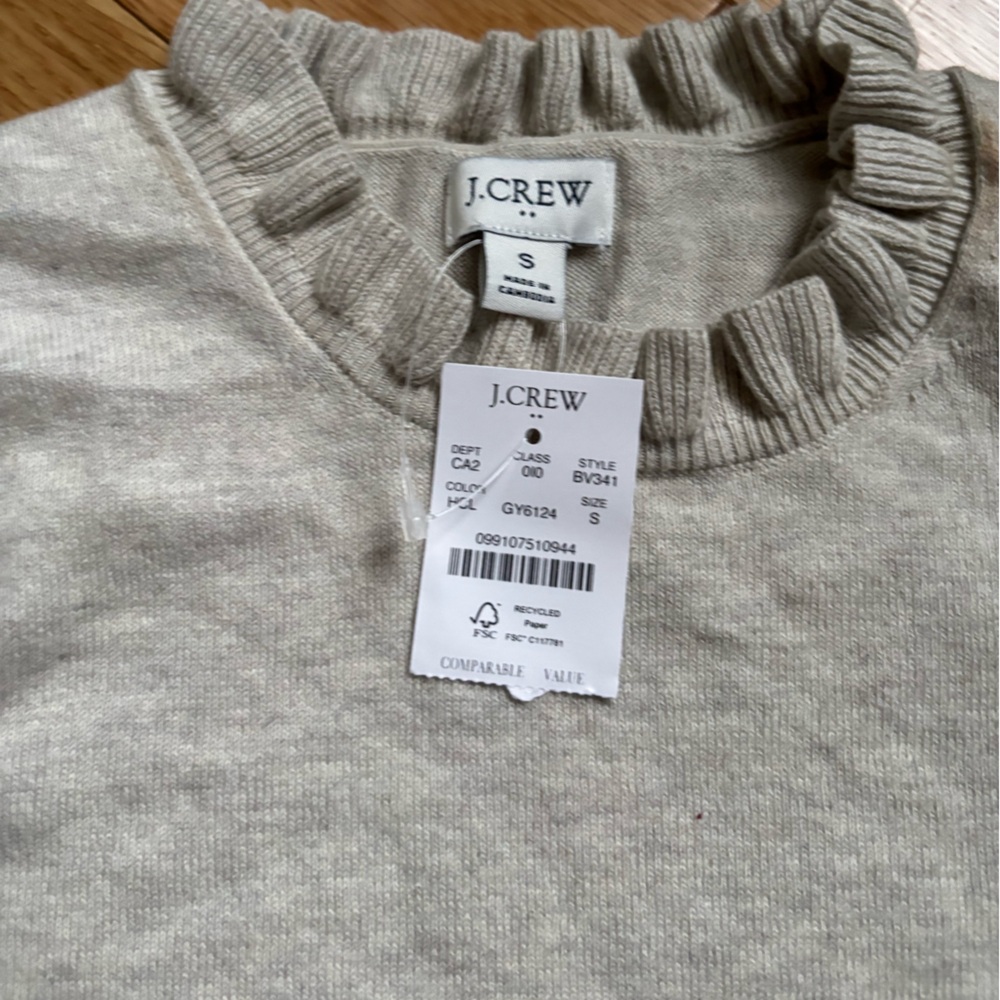 Jcrew Factory Ruffle Sweater - Picture 2 of 2